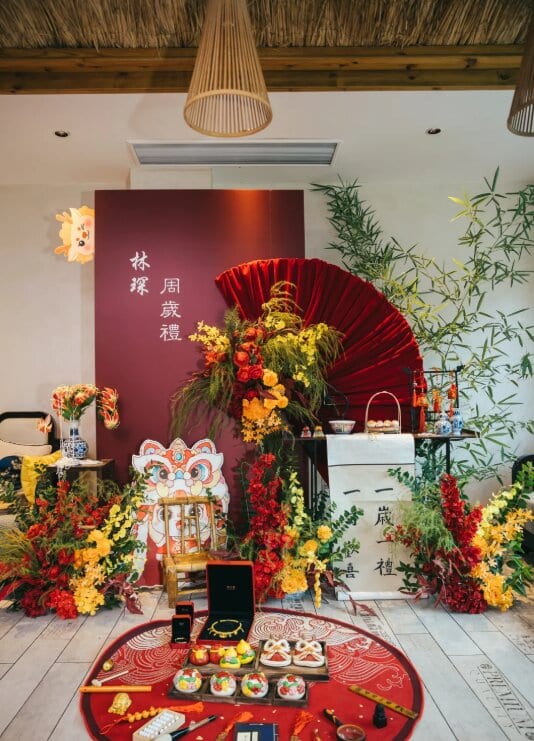 新中式周岁礼布置