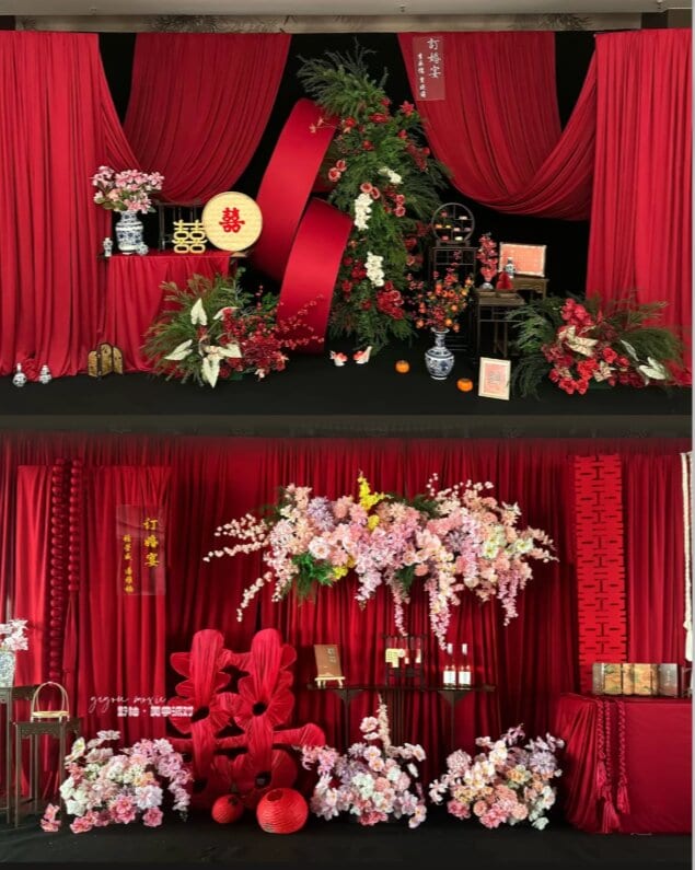红色主题迎宾区